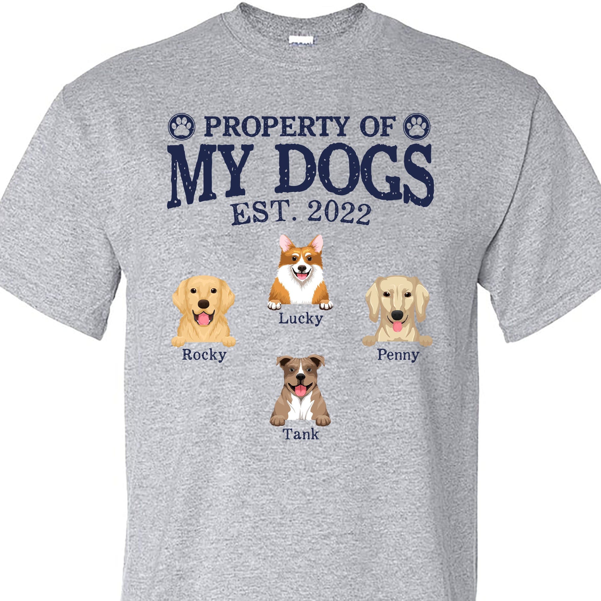 GeckoCustom Property Pawperty Of My Dogs Custom Bright Shirt C193