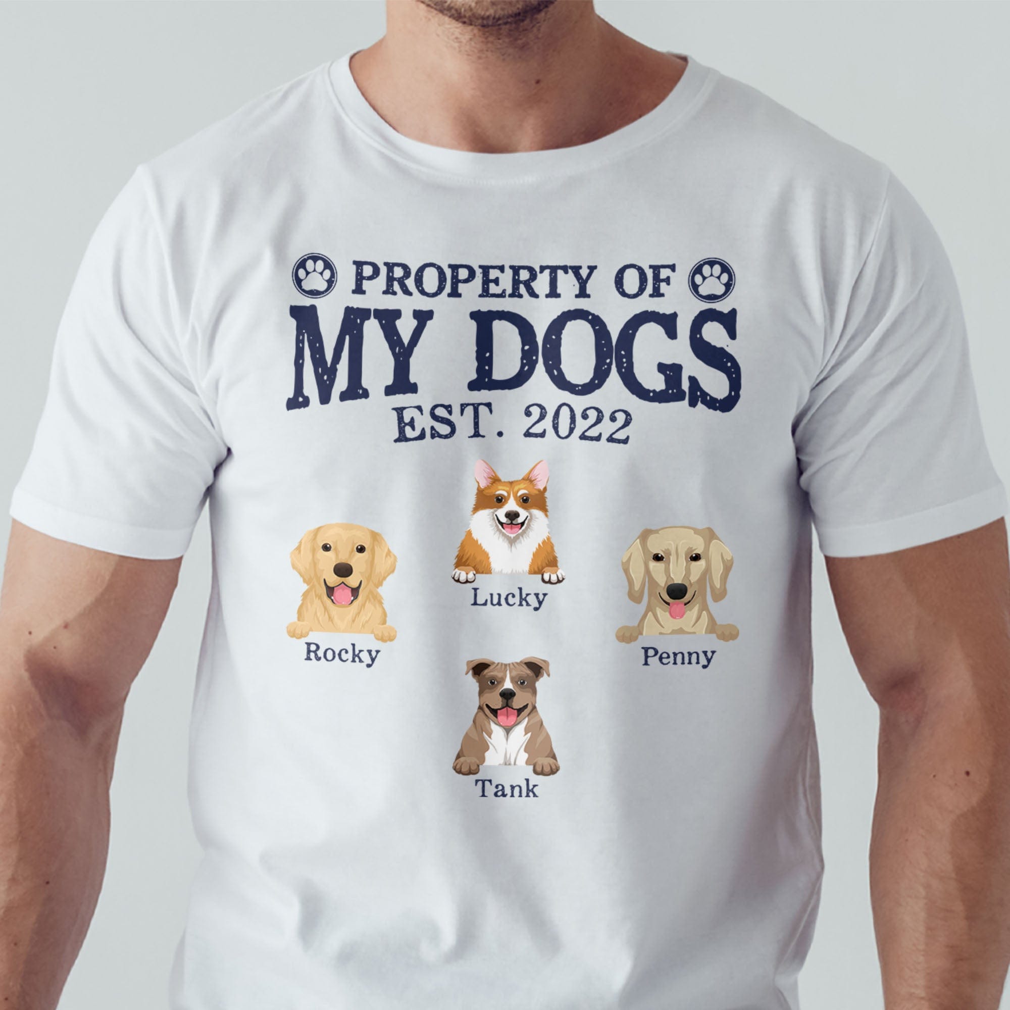 GeckoCustom Property Pawperty Of My Dogs Custom Bright Shirt C193