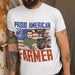 GeckoCustom Proud American Farmer T-shirt, Farmer Gift, Custom Clipart HN590