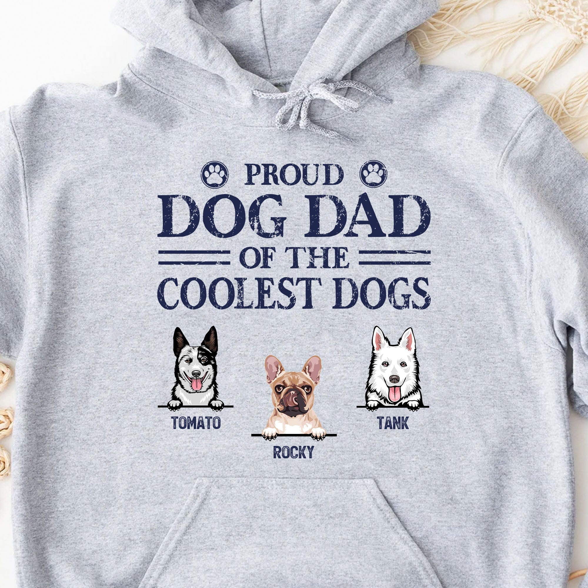 GeckoCustom Proud Dog Dad Of The Coolest Dogs Personalized Custom Dog Dad Shirt C327