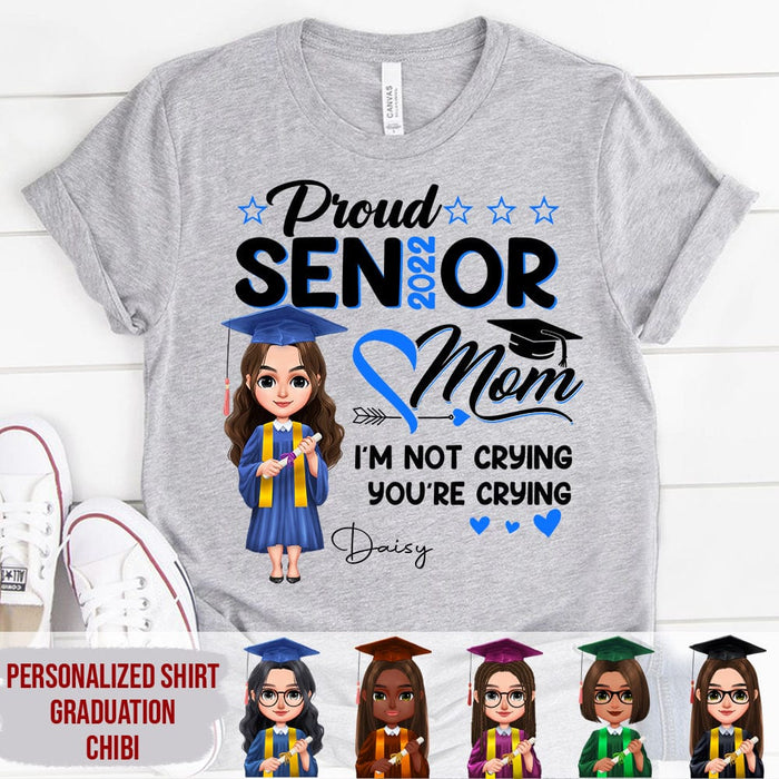 GeckoCustom Proud of senior Mom Chibi Graduation Shirt HN590