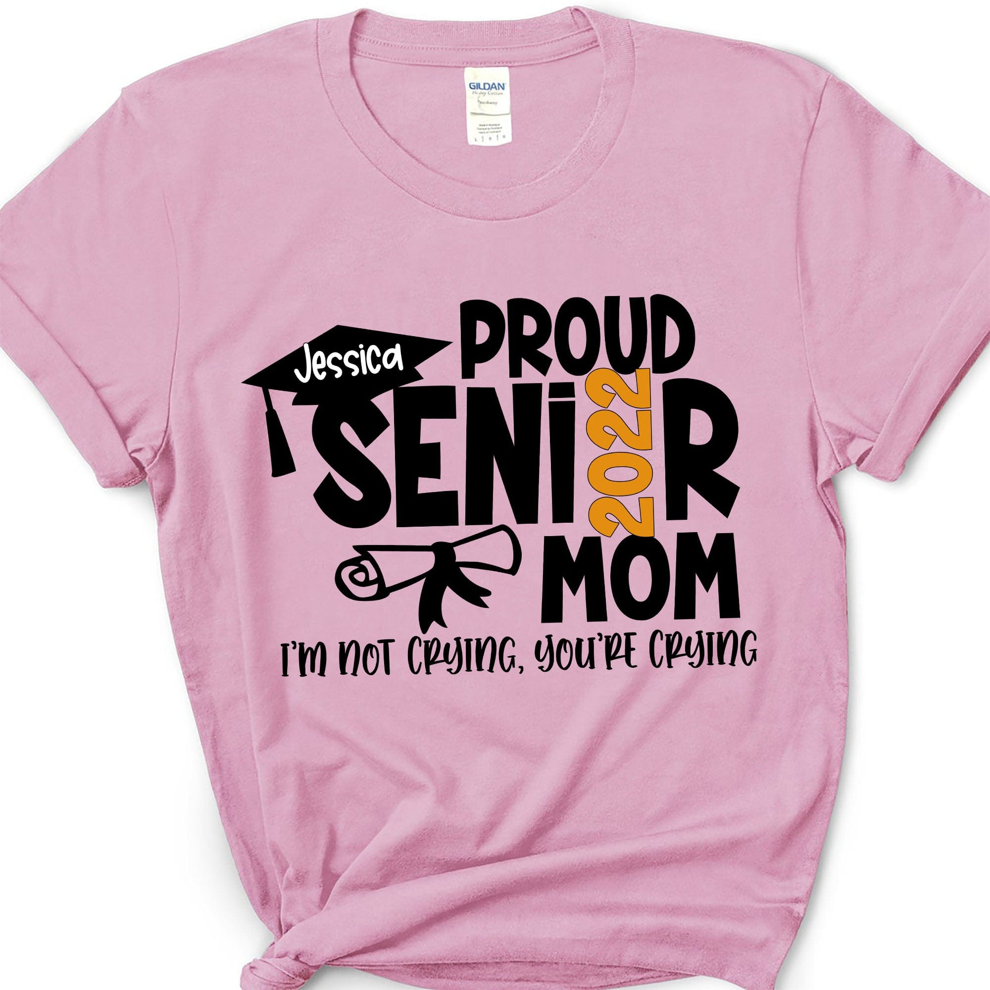 GeckoCustom Proud Senior Mom 2022 Custom Shirt C241 Unisex T-Shirt / Light Blue / S