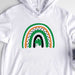 GeckoCustom Rainbow Shamrock Irish Custom Shirt Pullover Hoodie / White Colour / S