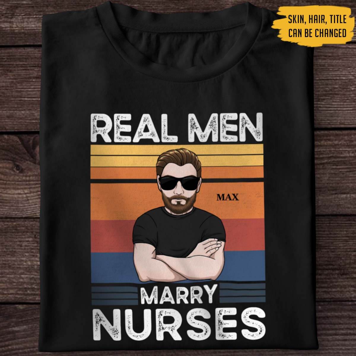 GeckoCustom Real Men Marry Nurses Husband Shirt Unisex T-Shirt / Black / S