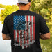 GeckoCustom Reel Cool Dad Flag Back Fishing Shirt, HN590