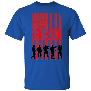 GeckoCustom Remember Everyone Deployed Red Friday American Flag Military 4th Of July Shirt H397 Basic Tee / Royal / S