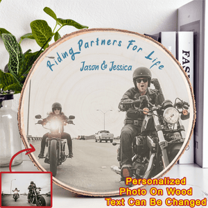 GeckoCustom Riding Partners For Life, Custom Photo On Wood, SG02