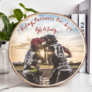 GeckoCustom Riding Partners For Life, Custom Photo On Wood, SG02