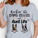GeckoCustom Rockin' The Dog Mom & Aunt Life Shirt Women Tee / Light Blue Color / S