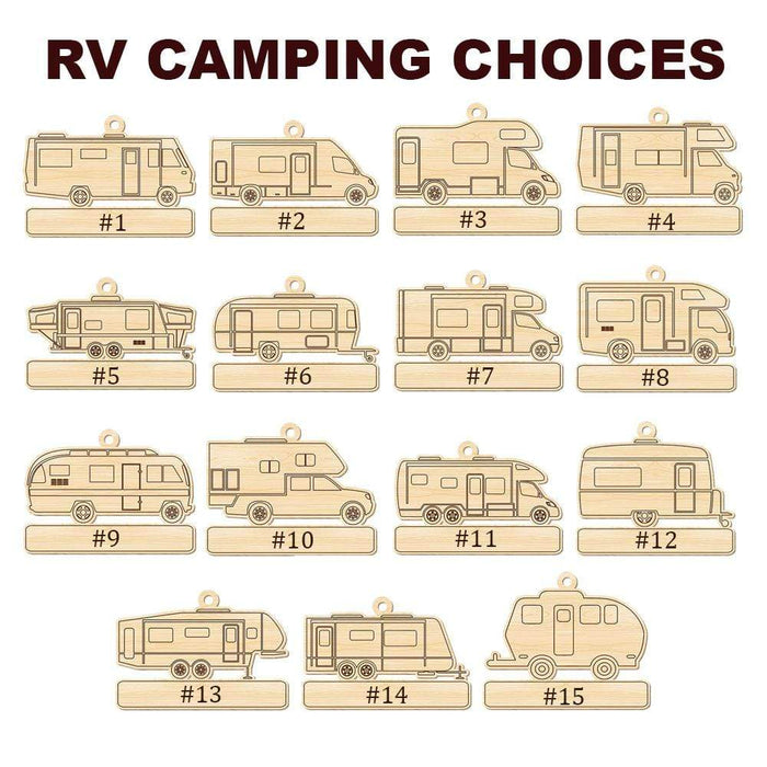 GeckoCustom RV Camping Car Camping Cut Out Wood Ornament HN590 1 Piece