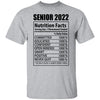 GeckoCustom senior 2022 CC Senior 2022 Nutrition Facts G500 5.3 oz. T-Shirt / Sport Grey / S