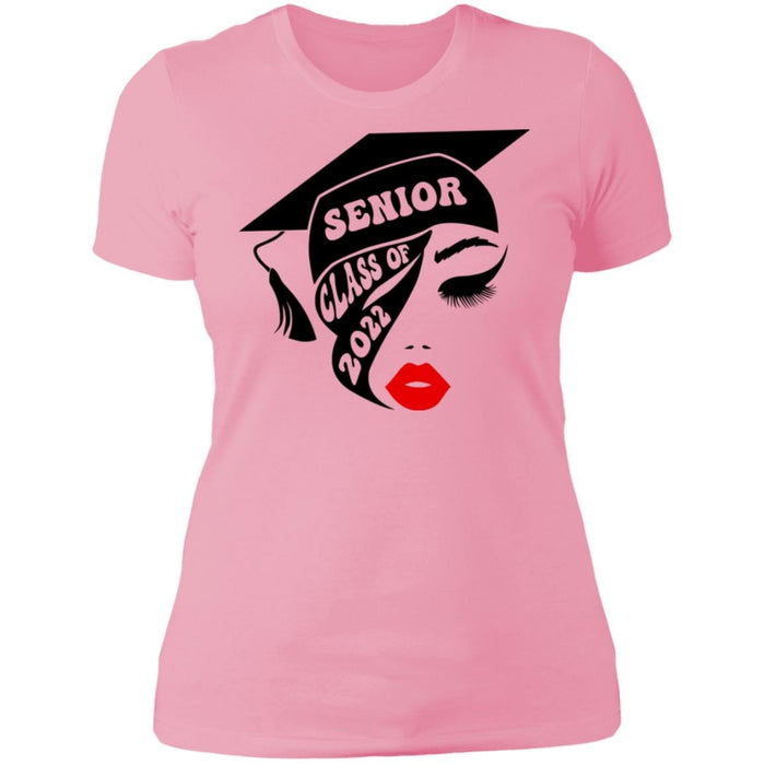 GeckoCustom Senior class of 2022 girl face shirt Women Tee / Light Pink / X-Small