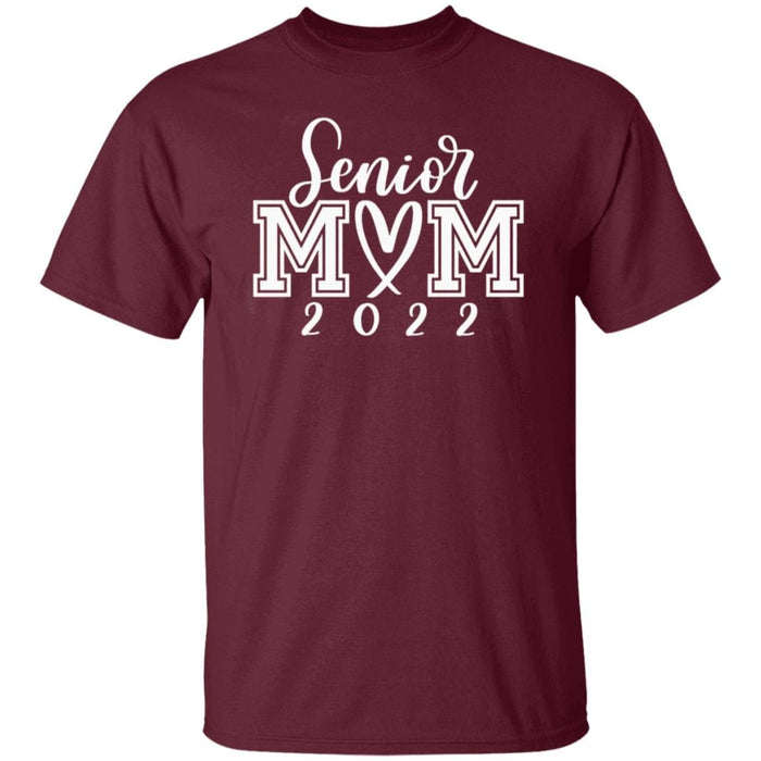 GeckoCustom Senior Mom 2022 Graduation Family Shirt Basic Tee / Maroon / S