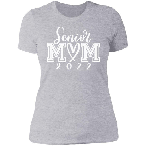 GeckoCustom Senior Mom 2022 Graduation Family Shirt Women Tee / Heather Grey / X-Small