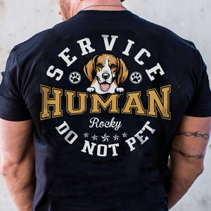GeckoCustom Service Human Personalized Custom Dog Backside Shirt C433 Basic Tee / Black / S