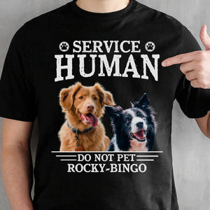 GeckoCustom Service Human Personalized Dog Cat Pet Photo Shirt C215N Basic Tee / Black / S