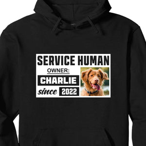 GeckoCustom Service Human Since Personalized Custom Photo Dog Shirt C492 Pullover Hoodie / Black Colour / S