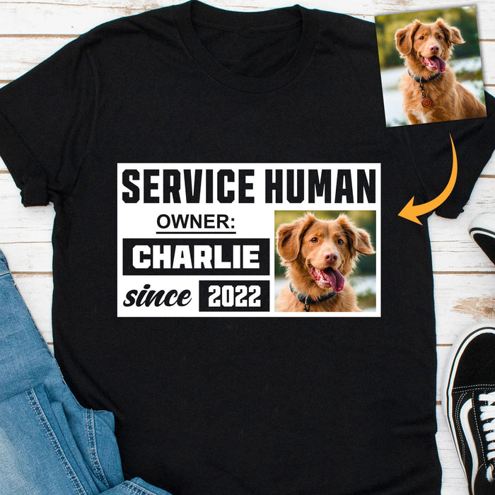 GeckoCustom Service Human Since Personalized Custom Photo Dog Shirt C492