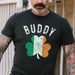 GeckoCustom Shamrock Distressed Custom Last Name Irish Shirt HN590 Basic Tee / Black / S