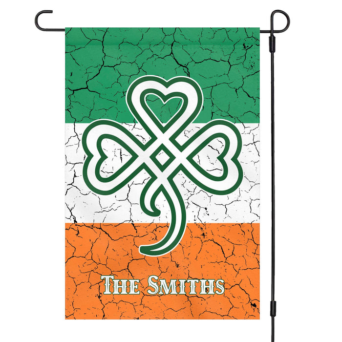 GeckoCustom Shamrock Irish Flag Custom Garden Flag C161 12"x18"
