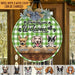 GeckoCustom Shenanigans Welcome Shamrock St.Patrick's Day Dog Wooden Door Sign With Wreath HN590 12 inch