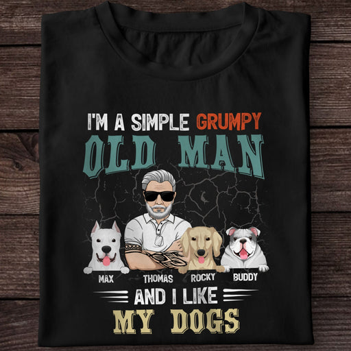 GeckoCustom Simple Old Man Like Dogs Personalized Shirt T113 Basic Tee / Black / S