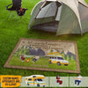 GeckoCustom Sit By The Campfire Watch People Park Campers Camping Patio Mat HN590 55x96 inches (Favorite)