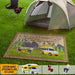 GeckoCustom Sit By The Campfire Watch People Park Campers Camping Patio Mat HN590 55x96 inches (Favorite)