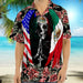 GeckoCustom Skull Mexican American Hawaiian Shirt, Upload Photo HN590