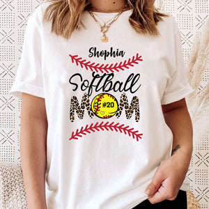 GeckoCustom Softball Mom Shirt Personalized Custom Softball Shirt H498