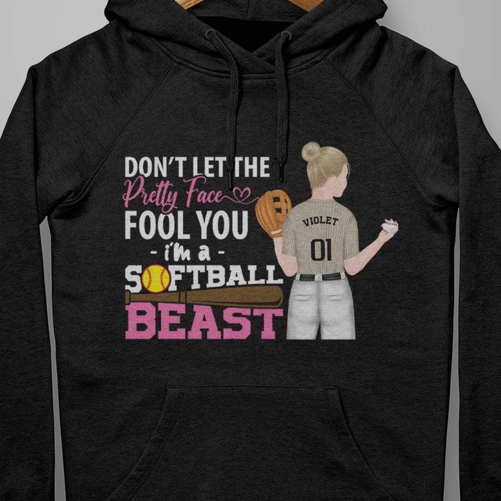 GeckoCustom Softball Shirt, I'm A Softball Beast, Softball Girl Shirt Premium Tee / P Black / S