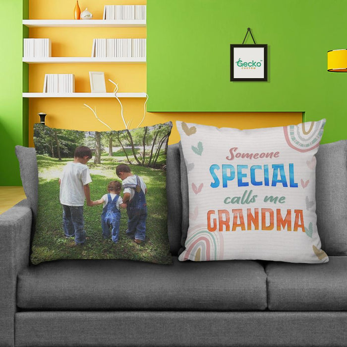 GeckoCustom Someone Special Calls Me Grandma Family Throw Pillow 8 HN590