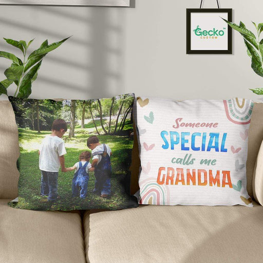 GeckoCustom Someone Special Calls Me Grandma Family Throw Pillow 8 HN590