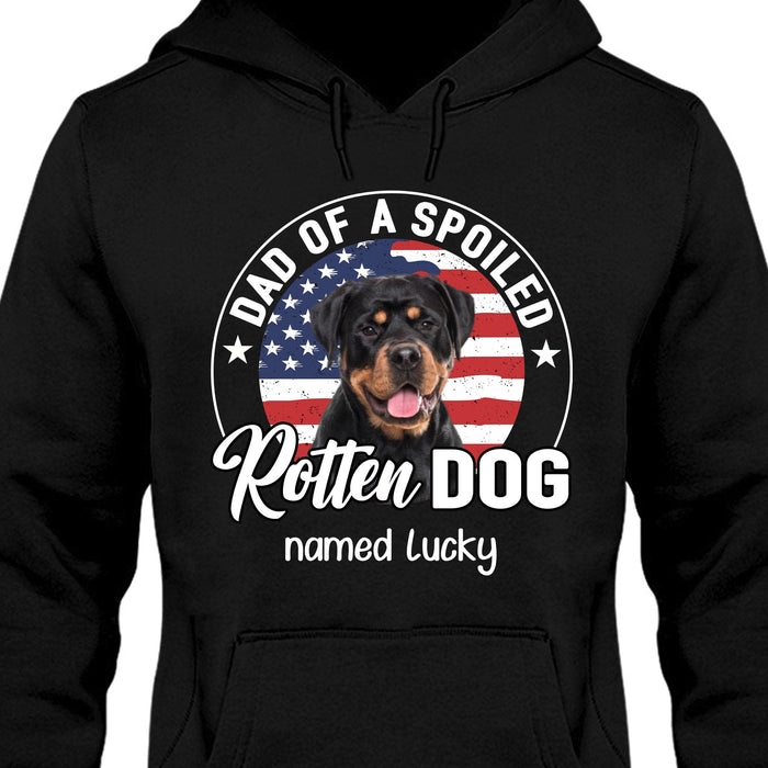 GeckoCustom Spoiled Rotten Dog Personalized Custom Photo Dog Shirt C599 Pullover Hoodie / Black Colour / S