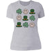 GeckoCustom St Patricks Smiley Shamrock Irish Shirt Women Tee / Heather Grey / X-Small