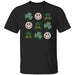 GeckoCustom St Patricks Smiley Shamrock Irish Shirt Basic Tee / Black / S