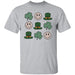 GeckoCustom St Patricks Smiley Shamrock Irish Shirt Basic Tee / Sport Grey / S