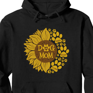 GeckoCustom Sunflower Dog Mom Personalized Custom Dog Mom Shirt C427