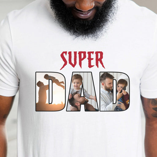 GeckoCustom Super Dad Personalized Custom Family Photo Shirt C312