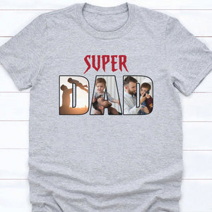 GeckoCustom Super Dad Personalized Custom Family Photo Shirt C312