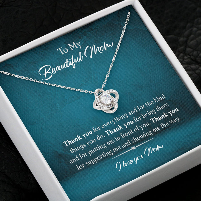 GeckoCustom Thank You For Everything Personalized Mother's Day Message Card Necklace C220