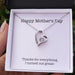 GeckoCustom Thanks For Everything Personalized Funny Mother's Message Card Necklace C267 Forever Love