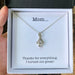 GeckoCustom Thanks For Everything Personalized Funny Mother's Message Card Necklace C267 Alluring Beauty