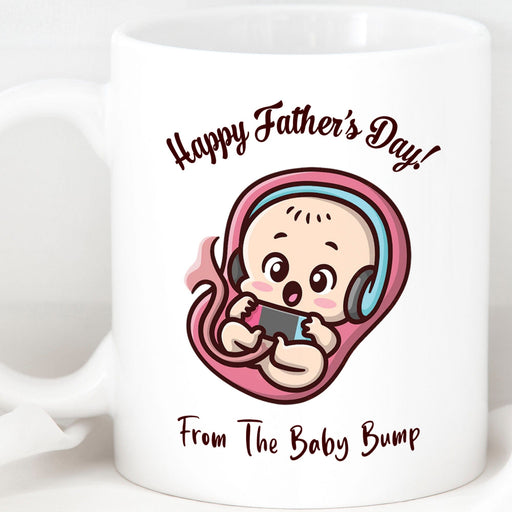 GeckoCustom The Baby Bump, Father's Day Mug, Expectant Father, Daddy To Be, Pregnancy Mug, Unborn Baby, First Time Dad, Baby, Utero, Unique, Funny C303 11oz