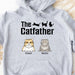 GeckoCustom The Catfather Personalized Custom Cat Father's Day Birthday Bright Shirt C356 Pullover Hoodie / Sport Grey Colour / S