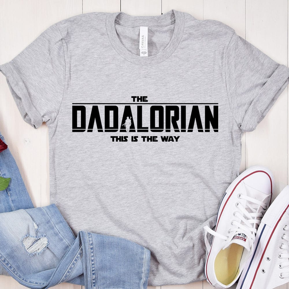 GeckoCustom The Dadalorian This Is The Way Father's Day Gift Shirt, HN590 Basic Tee / White / S