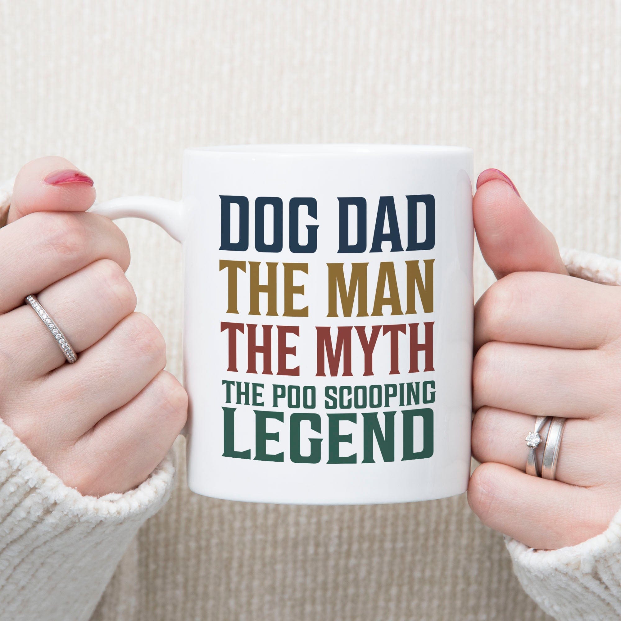 GeckoCustom The Dog Dad Poo Scooping Legend Personalized Custom Dog Mug C338 11oz