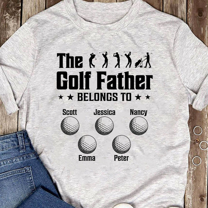 GeckoCustom The Golf Father Belongs To Personalized Custom Family Shirt C325