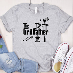 GeckoCustom The Grilledfather Family T-shirt, HN590 Basic Tee / White / S