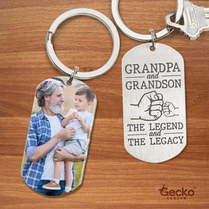 GeckoCustom The Legend And The Legacy Grandpa Family Metal Keychain HN590